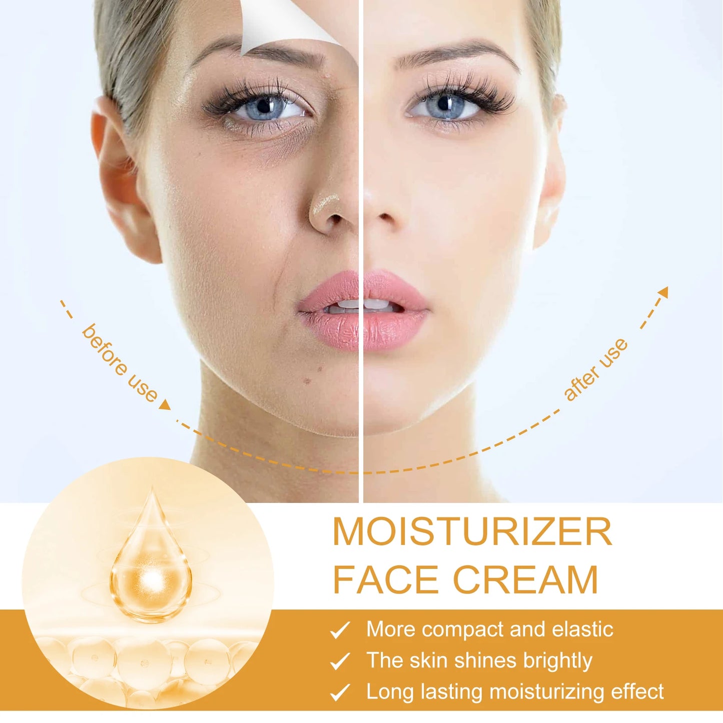 Hoygi 50ml Turmeric Brightening Facial Cream Fade Fine Lines Reduce Melanin Lasting Moisturizing Tender Skin Nourish Face Cream