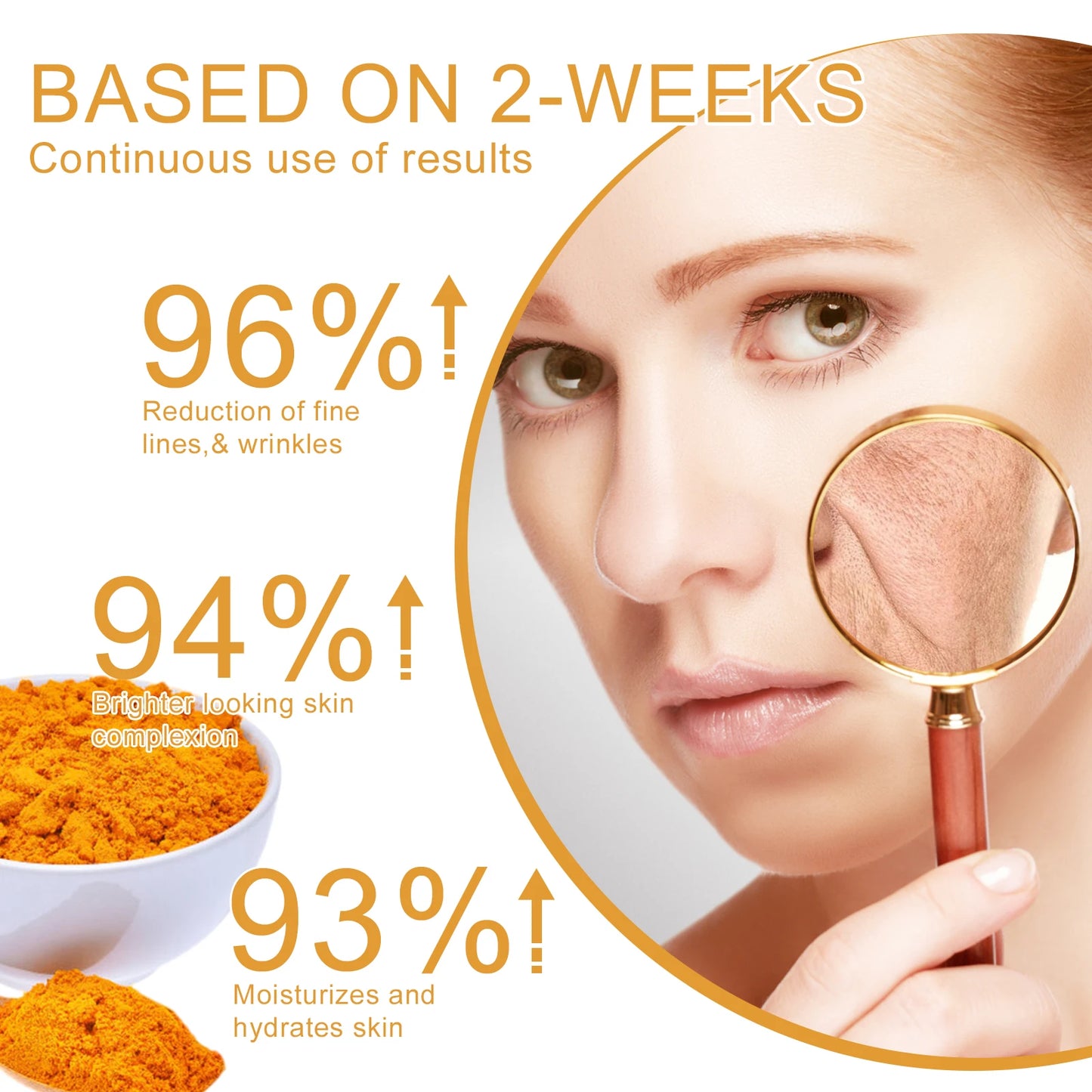 Hoygi 50ml Turmeric Brightening Facial Cream Fade Fine Lines Reduce Melanin Lasting Moisturizing Tender Skin Nourish Face Cream