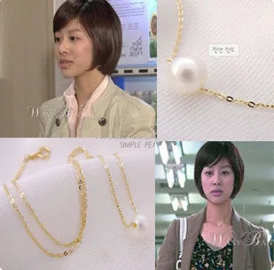 Korean Decoration Simple Wild Pearl Temperament Short Necklace Modern Pearl Ball Necklace Gift Wedding Accessories Necklace