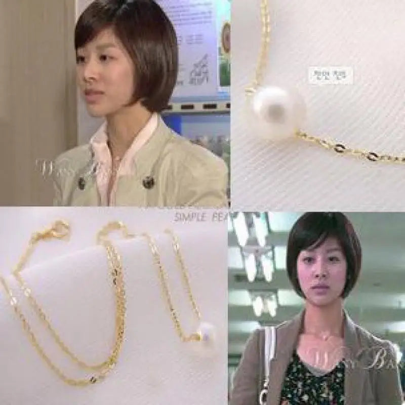 Korean Decoration Simple Wild Pearl Temperament Short Necklace Modern Pearl Ball Necklace Gift Wedding Accessories Necklace