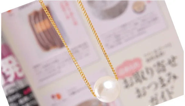 Korean Decoration Simple Wild Pearl Temperament Short Necklace Modern Pearl Ball Necklace Gift Wedding Accessories Necklace