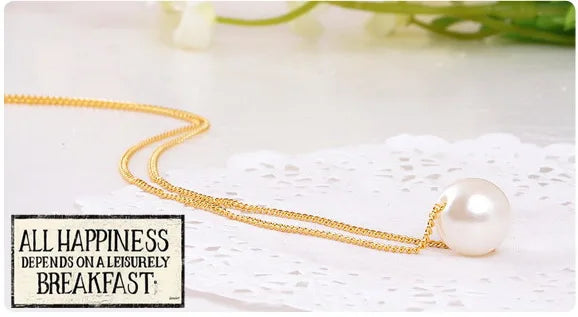 Korean Decoration Simple Wild Pearl Temperament Short Necklace Modern Pearl Ball Necklace Gift Wedding Accessories Necklace