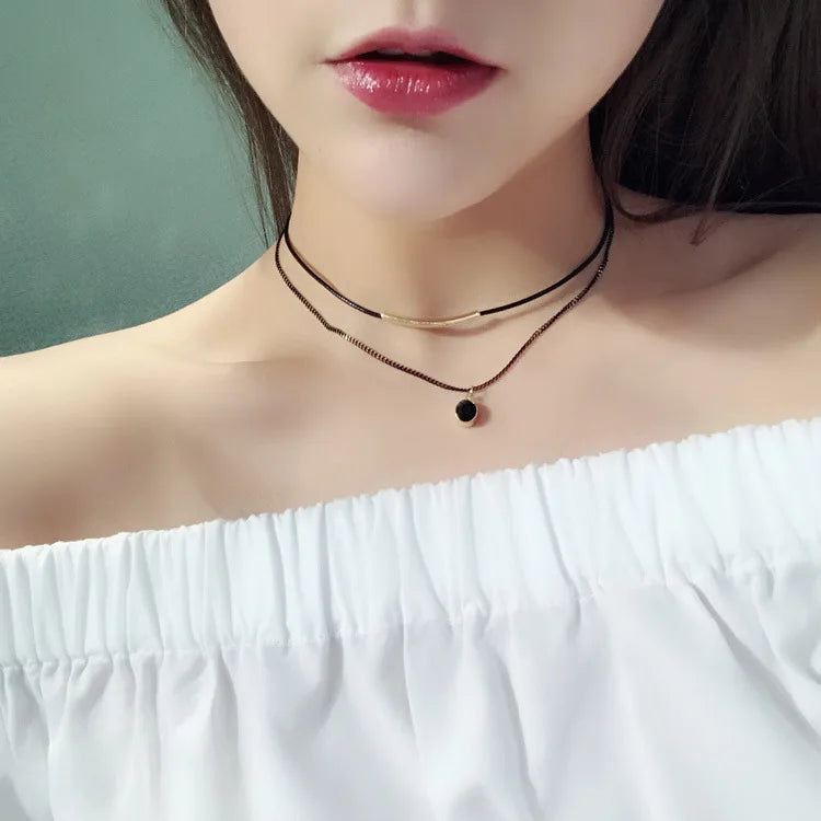 Korean Decoration Simple Wild Pearl Temperament Short Necklace Modern Pearl Ball Necklace Gift Wedding Accessories Necklace