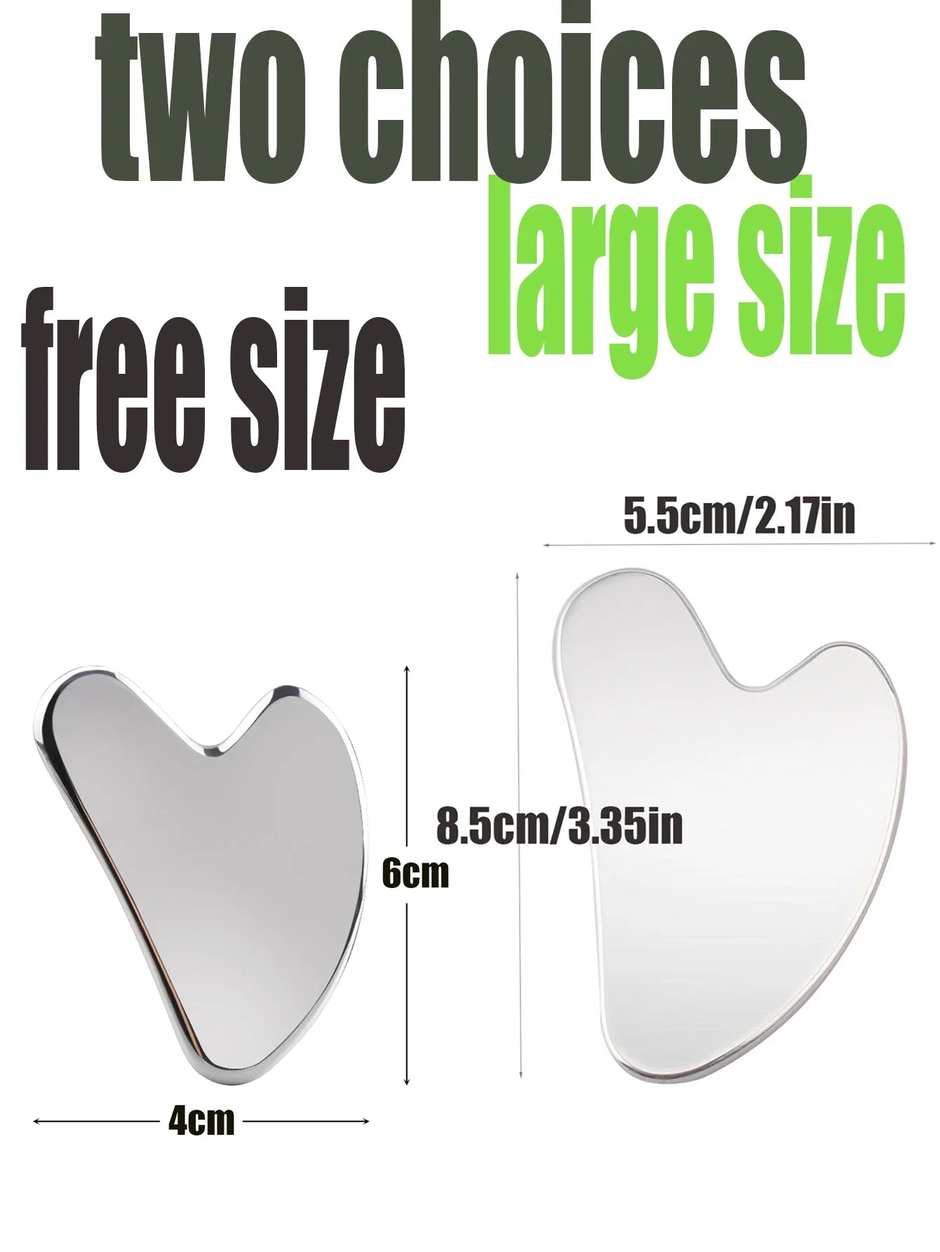 3PC Stainless Steel Gua Sha Scraper Skin Beauty Care Face Massager Full Body Neck Guasha Detox SPA Masssage Tool Stress Relax