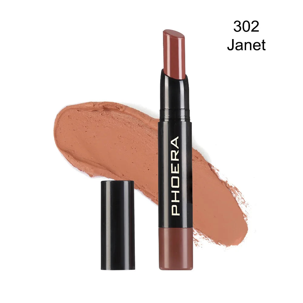 PHOERA 8 Colors New Lipstick Matte Long Lasting Lip Tint Waterproof Non-stick Cup Lip Glaze Red Lip Makeup Beauty Cosmetics