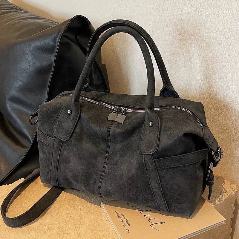 Retro Design PU Leather Shoulder Bags for Women 2024 Korean Fashion Big Armpit Bag Female Crossbody Bag Handbags - Imbasat
