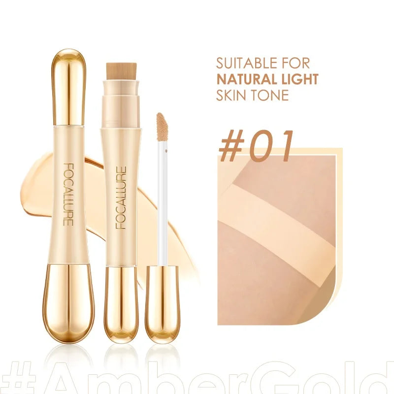 FOCALLURE Matte Flawless Liquid Concealer Professional Long-lasting Face Foundation Stick Concealing Face Makeup Women Cosmetics
