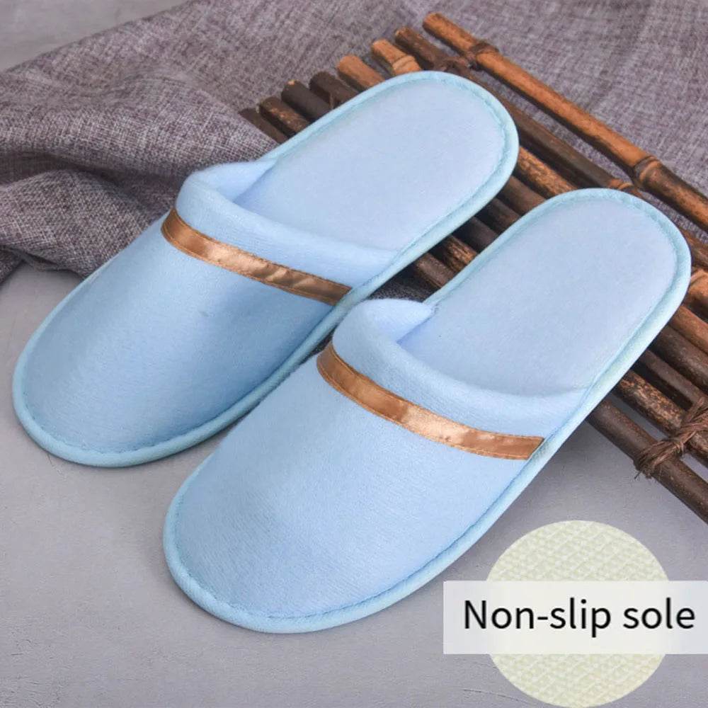 All-inclusive Slippers Men Women Hotel Disposable Slippers Hospitality Travel Comfor Multi-colored Breathable Slides Sandals - Imbasat