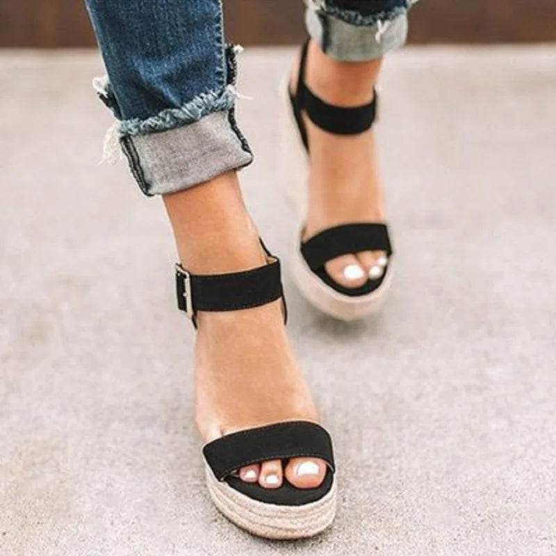 Women Leisure Wedges Heeled Wedge heel serpentine sandals Summer New Sandals Party Platform High Heels Shoes sandalias mujer - Imbasat