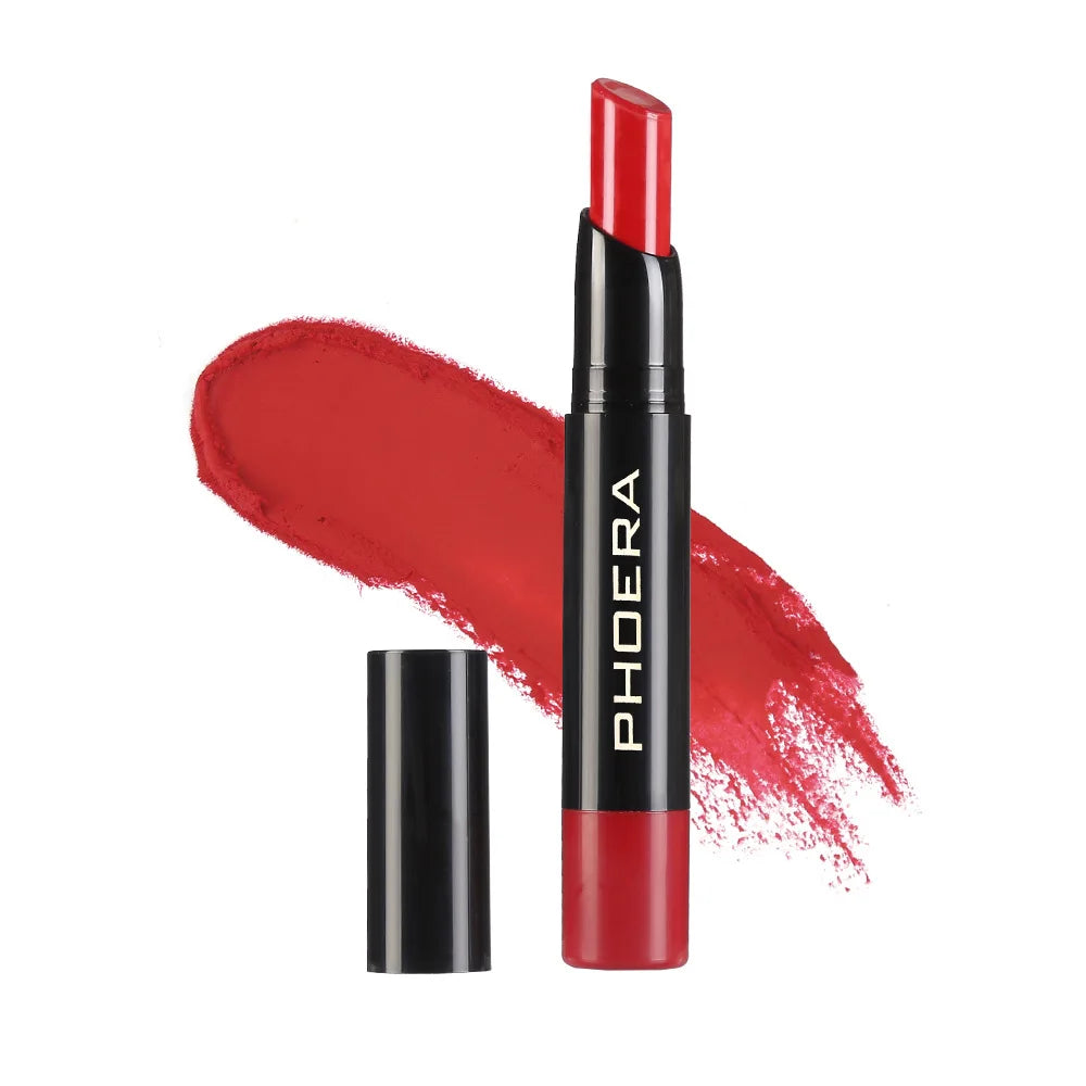 PHOERA 8 Colors New Lipstick Matte Long Lasting Lip Tint Waterproof Non-stick Cup Lip Glaze Red Lip Makeup Beauty Cosmetics