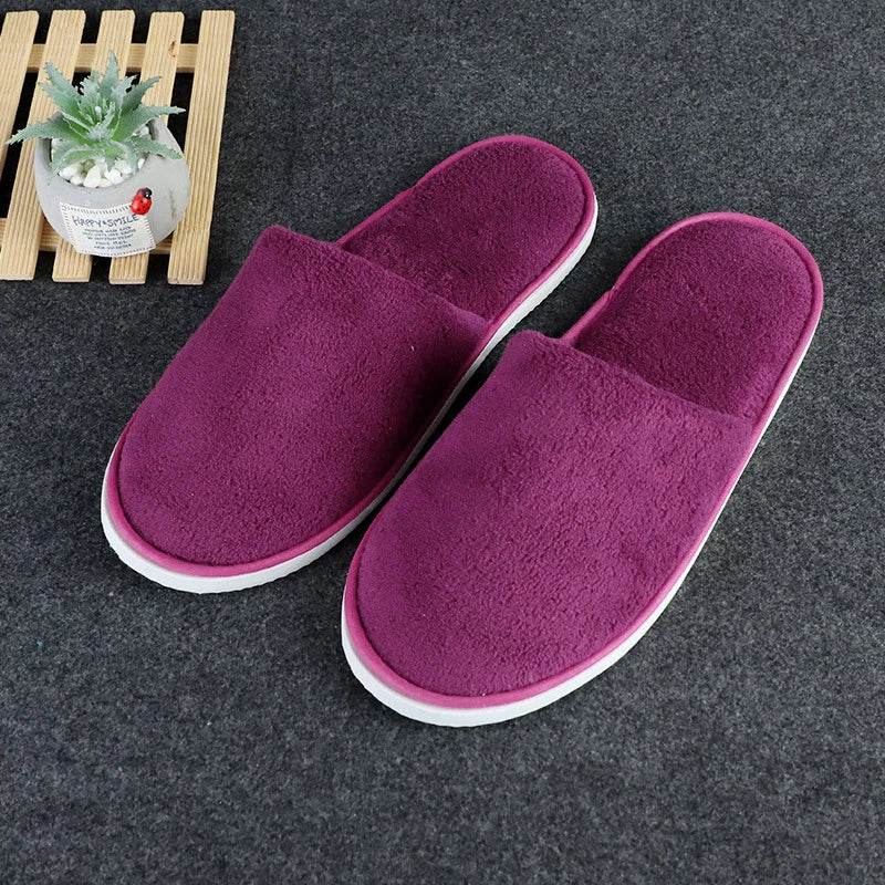 All-inclusive Slippers Men Women Hotel Disposable Slippers Hospitality Travel Comfor Multi-colored Breathable Slides Sandals - Imbasat