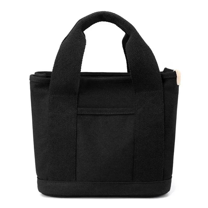 Small Bag with Zipper This Thousand Layer Bags Small Lady Single Shoulder Portable Thickened Canvas Mobile Phone Bucket Tote Bag - Imbasat