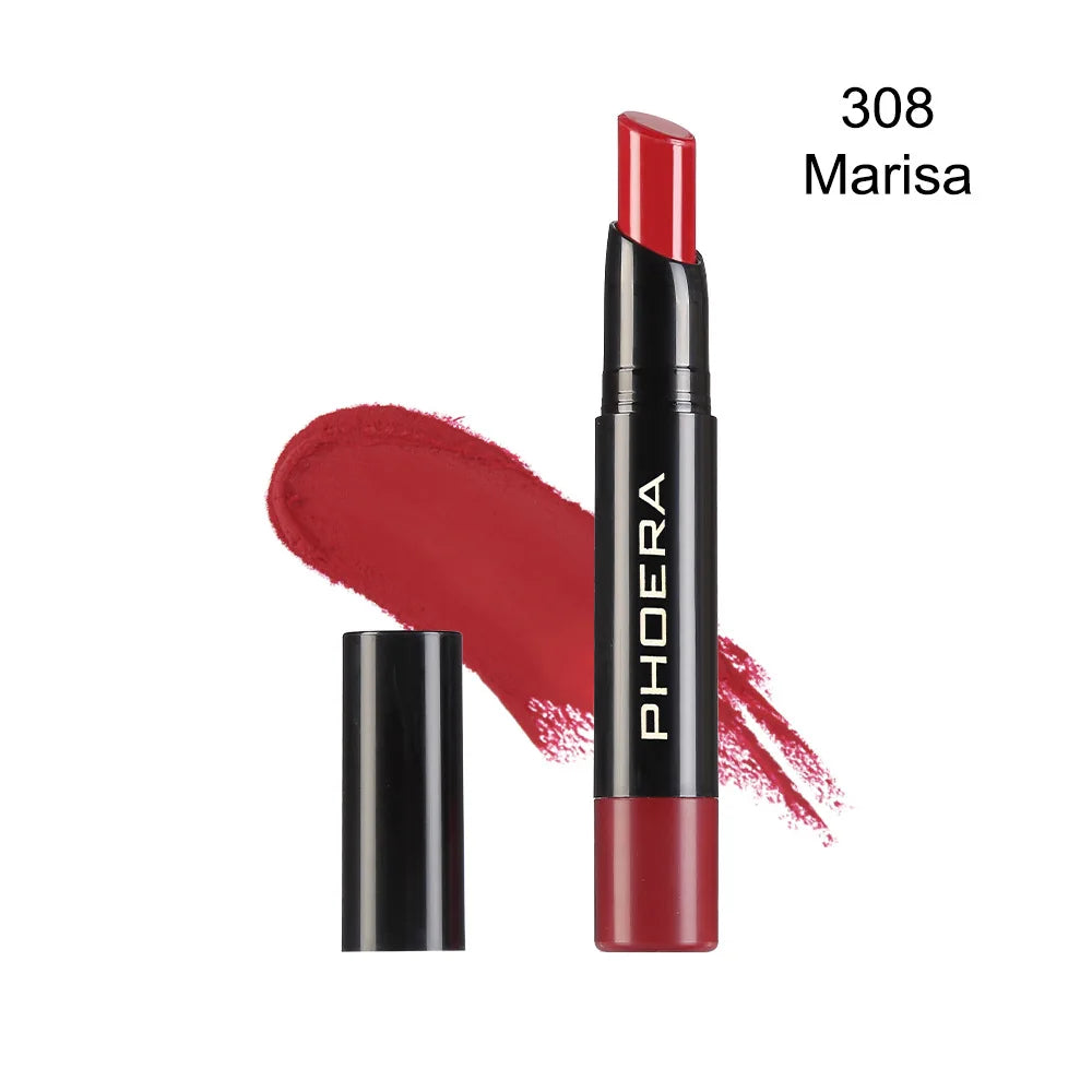 PHOERA 8 Colors New Lipstick Matte Long Lasting Lip Tint Waterproof Non-stick Cup Lip Glaze Red Lip Makeup Beauty Cosmetics