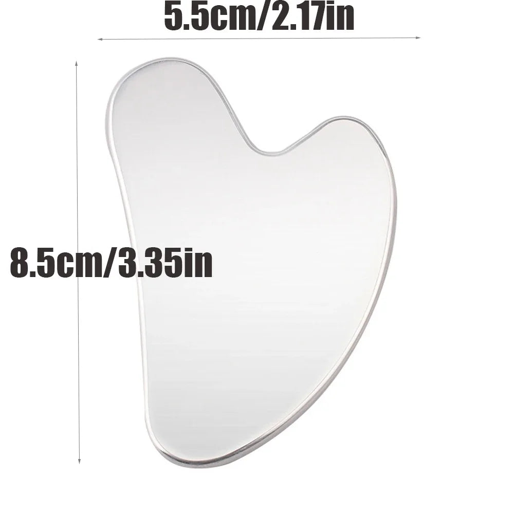 3PC Stainless Steel Gua Sha Scraper Skin Beauty Care Face Massager Full Body Neck Guasha Detox SPA Masssage Tool Stress Relax