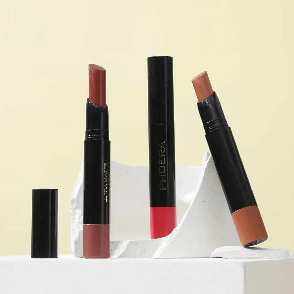 PHOERA 8 Colors New Lipstick Matte Long Lasting Lip Tint Waterproof Non-stick Cup Lip Glaze Red Lip Makeup Beauty Cosmetics
