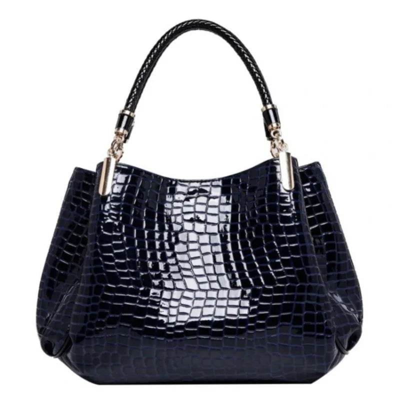 Women Crocodile Pu Leather Messenger Bags Large Capacity Women Bags Handbags Ladies Casual Totes Satchel Women Shoulder Bag - Imbasat