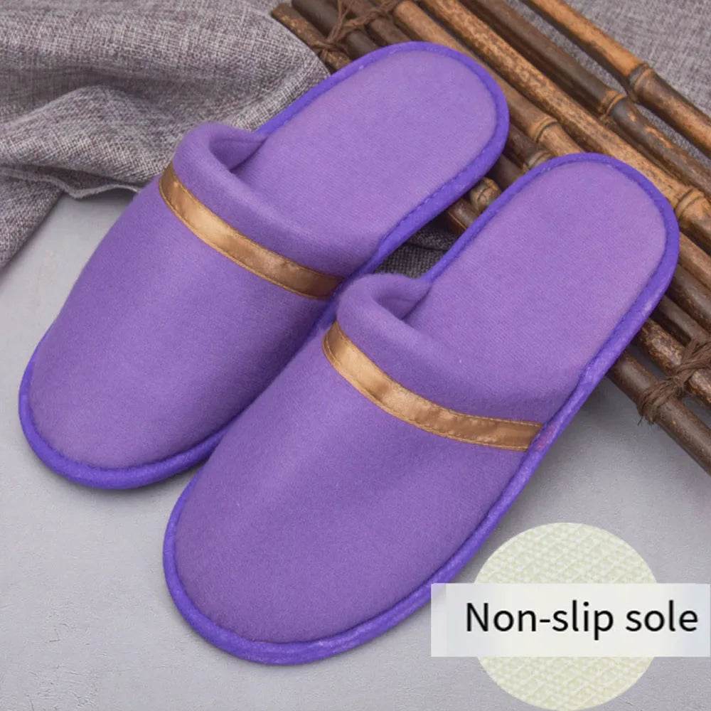 All-inclusive Slippers Men Women Hotel Disposable Slippers Hospitality Travel Comfor Multi-colored Breathable Slides Sandals - Imbasat