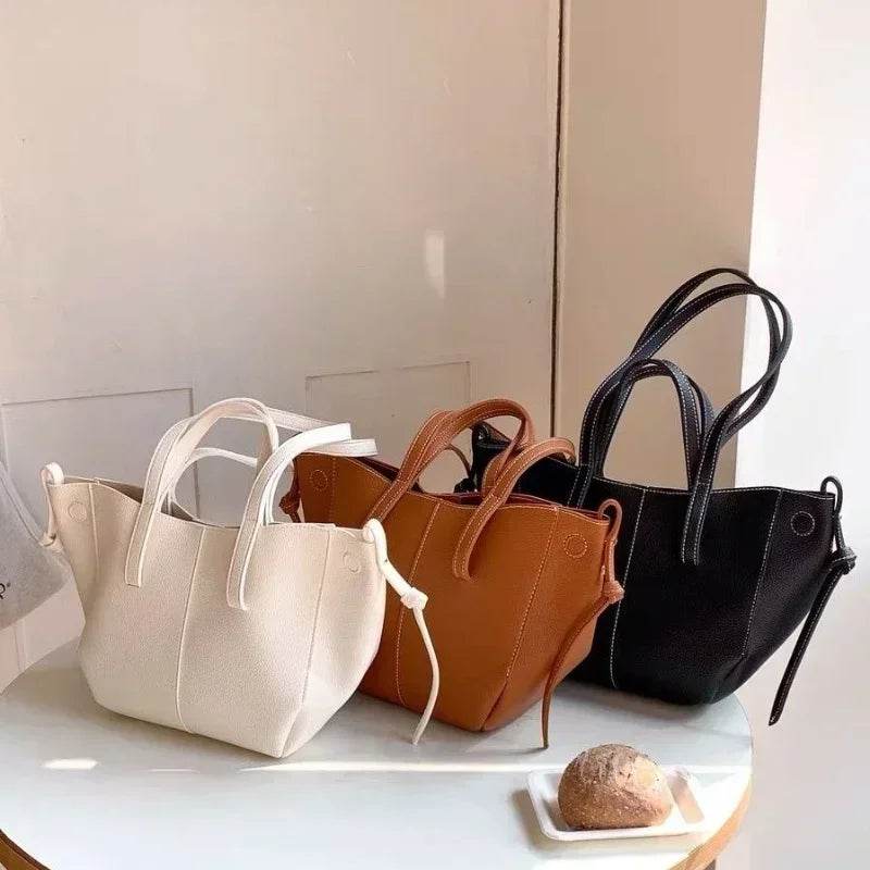 New2024 PU Leather Tote Large Capacity Women's Senior Sense Shoulder Underarm Bag tote bag large capacity handbags for women - Imbasat