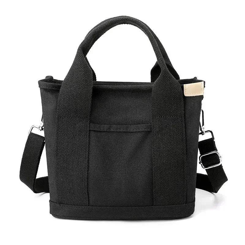 Small Bag with Zipper This Thousand Layer Bags Small Lady Single Shoulder Portable Thickened Canvas Mobile Phone Bucket Tote Bag - Imbasat