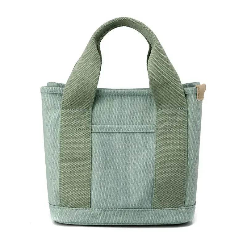 Small Bag with Zipper This Thousand Layer Bags Small Lady Single Shoulder Portable Thickened Canvas Mobile Phone Bucket Tote Bag - Imbasat