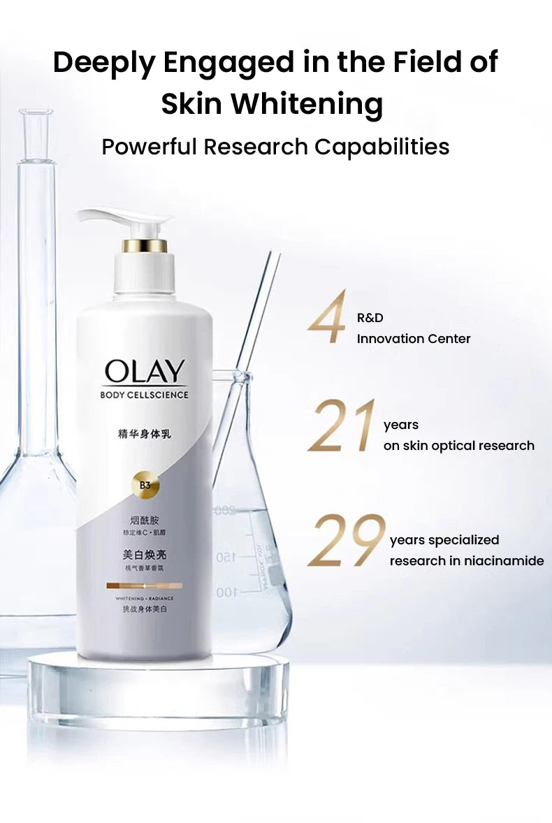 Olay Whitening&Moisturizing Body Cream B3+ VitaminC Moisturize Skin VC Essence Nicotinamide Fragrance Olay Body Lotion 260/480ml