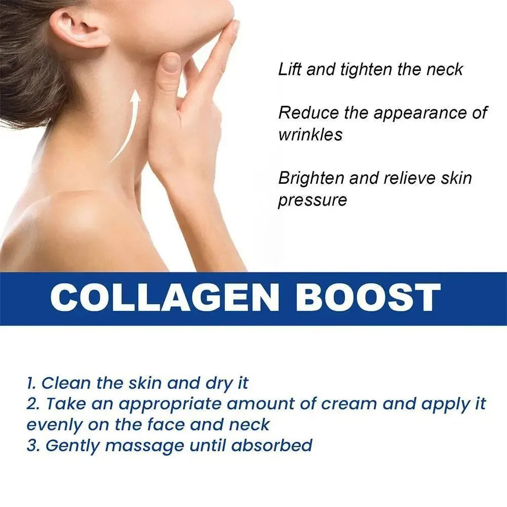 Hydrolyzed Collagen Neck Cream Face Lifting Firming Lightening Smoothing Care Lotion Moisturizer Neck Rejuvenation Cream