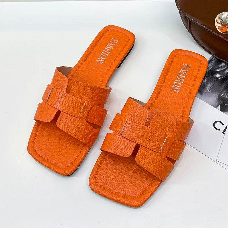 Summer Slipper Women Shoes Ladies High Quality Slides Sandals Womens Shoes New Fashion Design Beach Flat Shoes Female Slippers - Imbasat