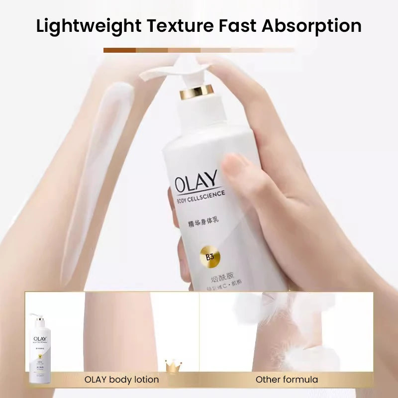 Olay Whitening&Moisturizing Body Cream B3+ VitaminC Moisturize Skin VC Essence Nicotinamide Fragrance Olay Body Lotion 260/480ml