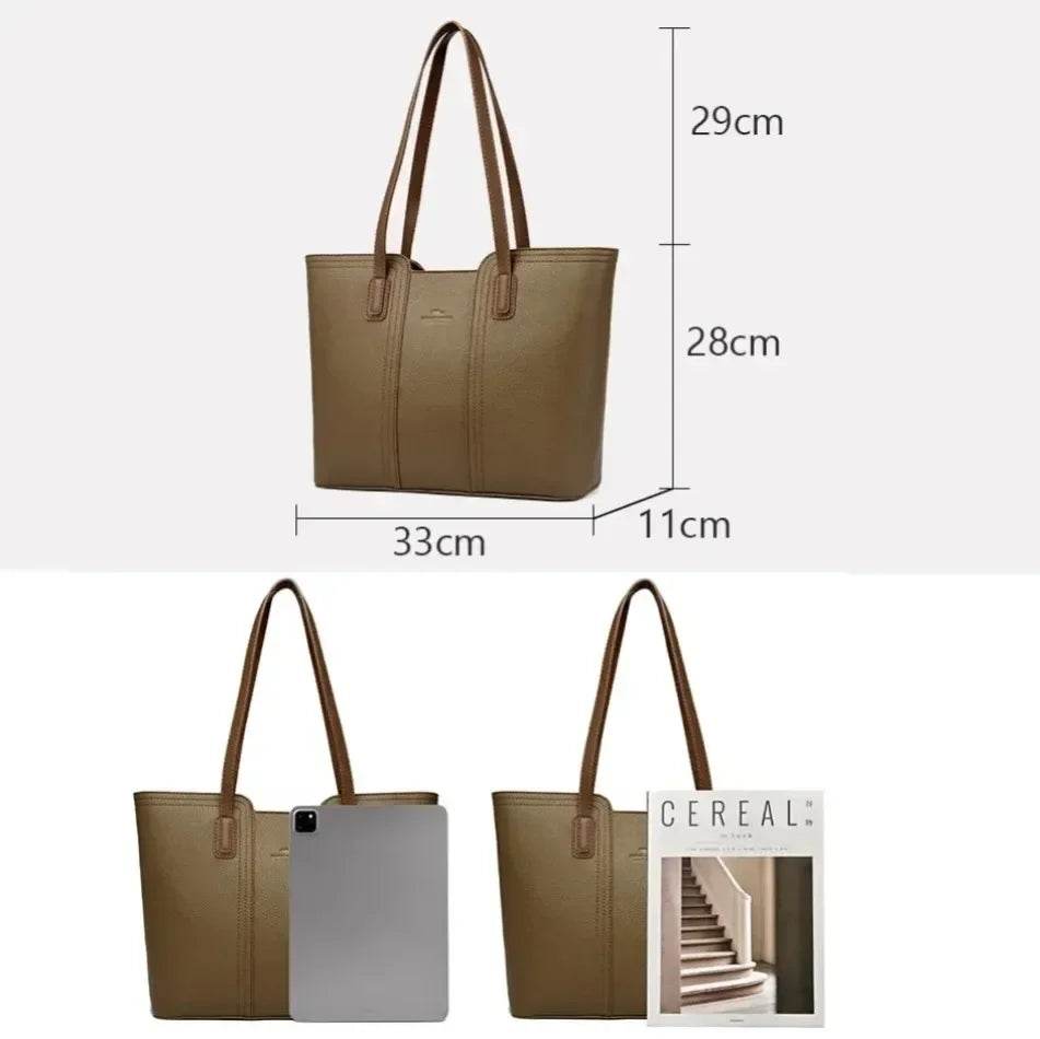 Genuine Brand 3 Layers Women Bags Designer HIgh Quality Soft Leather Large Women 2024 Shoulder Bag Messenger Handbag 2024 - Imbasat