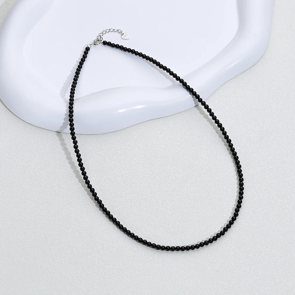 925 Sterling Silver 6mm Pearl Necklace For Women Jewelry On Neck Pearl Bead Choker Cheap Items With Party Gift