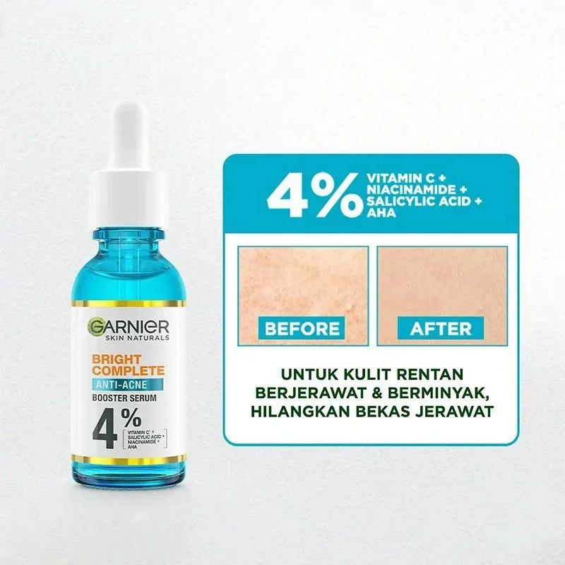 30ml Garnier Whitening Essence Removes Acne Marks Comedones Blackheads Facial Repair Serum Shrinks Pores Moisturizes Essence
