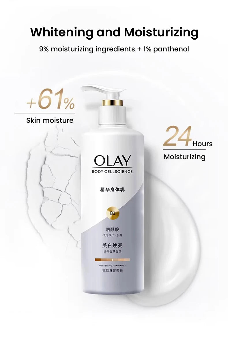 Olay Whitening&Moisturizing Body Cream B3+ VitaminC Moisturize Skin VC Essence Nicotinamide Fragrance Olay Body Lotion 260/480ml