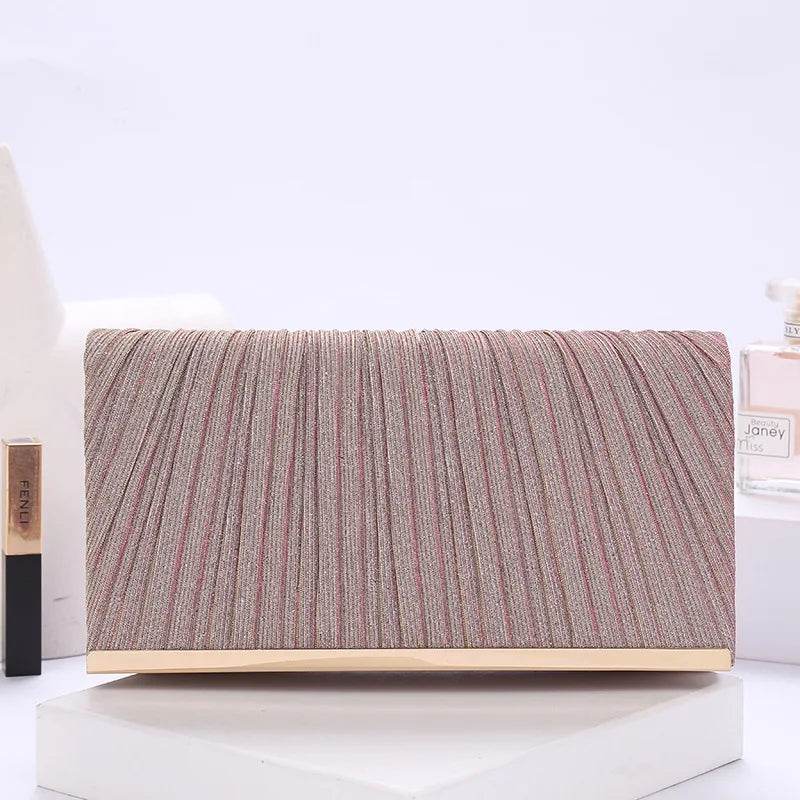 Women's Evening Clutch Bag Female Crystal Wedding Purse Bride Handbag with Chain Crossbody Bag Gold Silver Sequin Shoulder Bag - Imbasat