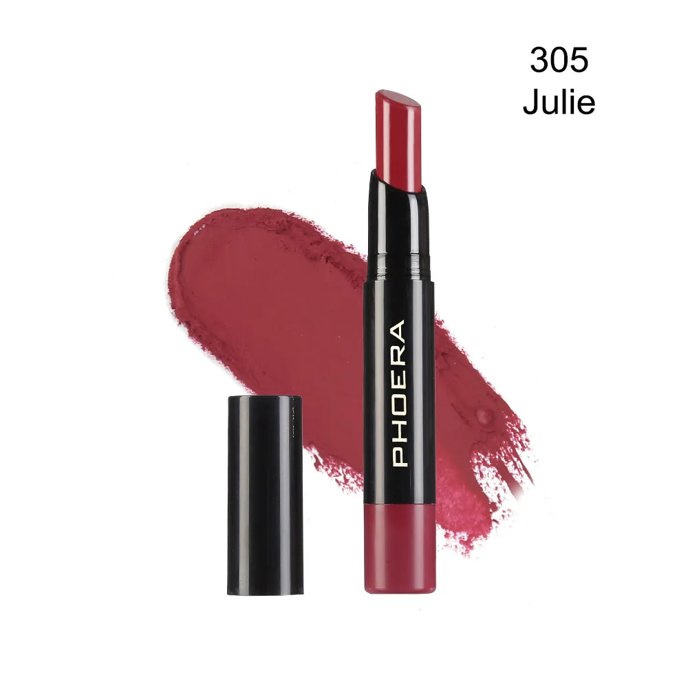 PHOERA 8 Colors New Lipstick Matte Long Lasting Lip Tint Waterproof Non-stick Cup Lip Glaze Red Lip Makeup Beauty Cosmetics