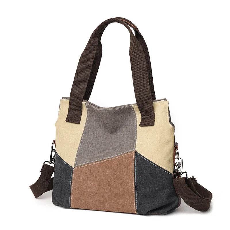 Canvas Ladies Handbag Fashion Simple Retro Tote Casual Large Capacity Travel Crossbody Tote Bag For Women - Imbasat
