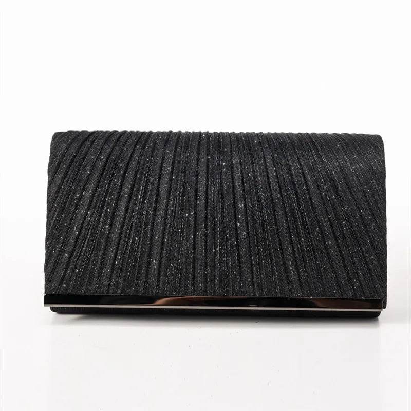 Women's Evening Clutch Bag Female Crystal Wedding Purse Bride Handbag with Chain Crossbody Bag Gold Silver Sequin Shoulder Bag - Imbasat