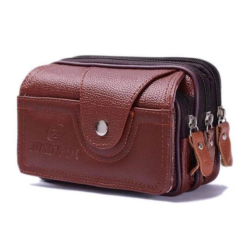 Genuine Leather Hand Bags For Men Large Capacity Money Purse Cell Mobile Phone Pocket Women Soft Double Zipper Male Clutch Bags - Imbasat