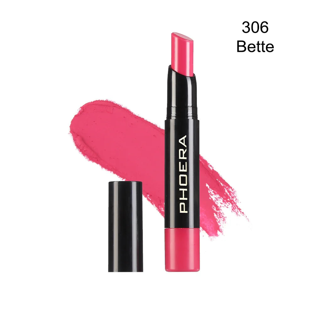 PHOERA 8 Colors New Lipstick Matte Long Lasting Lip Tint Waterproof Non-stick Cup Lip Glaze Red Lip Makeup Beauty Cosmetics