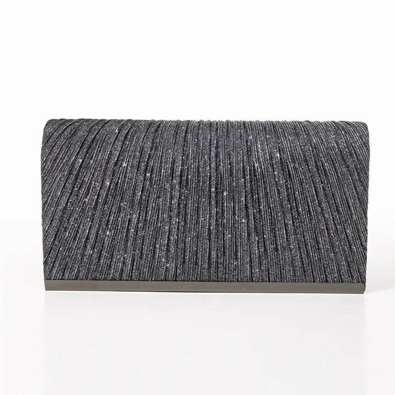 Women's Evening Clutch Bag Female Crystal Wedding Purse Bride Handbag with Chain Crossbody Bag Gold Silver Sequin Shoulder Bag - Imbasat