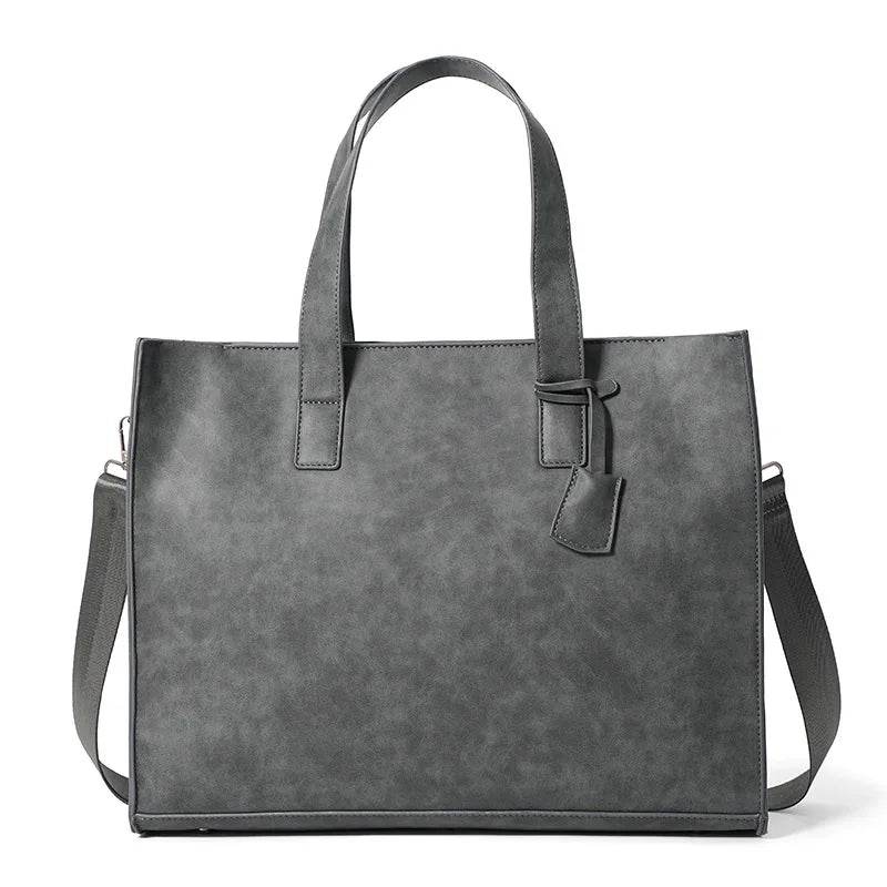 Luxury Soft Leather Handbag For Men Vintage Large Capacity Tote Bag Weekend Male Shoulder Messenger Bag Casual Crossbody Bag - Imbasat