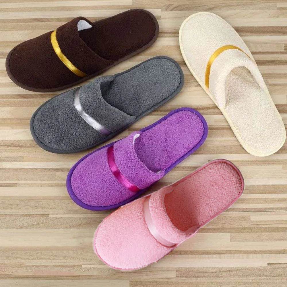 All-inclusive Slippers Men Women Hotel Disposable Slippers Hospitality Travel Comfor Multi-colored Breathable Slides Sandals - Imbasat