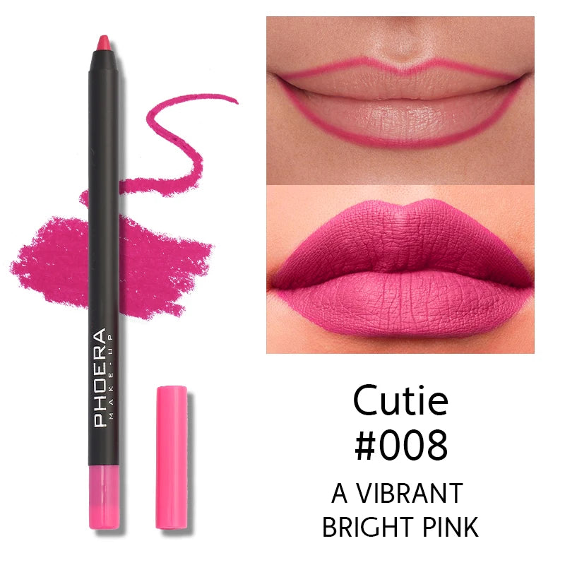 PHOERA 8 Colors New Lipstick Matte Long Lasting Lip Tint Waterproof Non-stick Cup Lip Glaze Red Lip Makeup Beauty Cosmetics