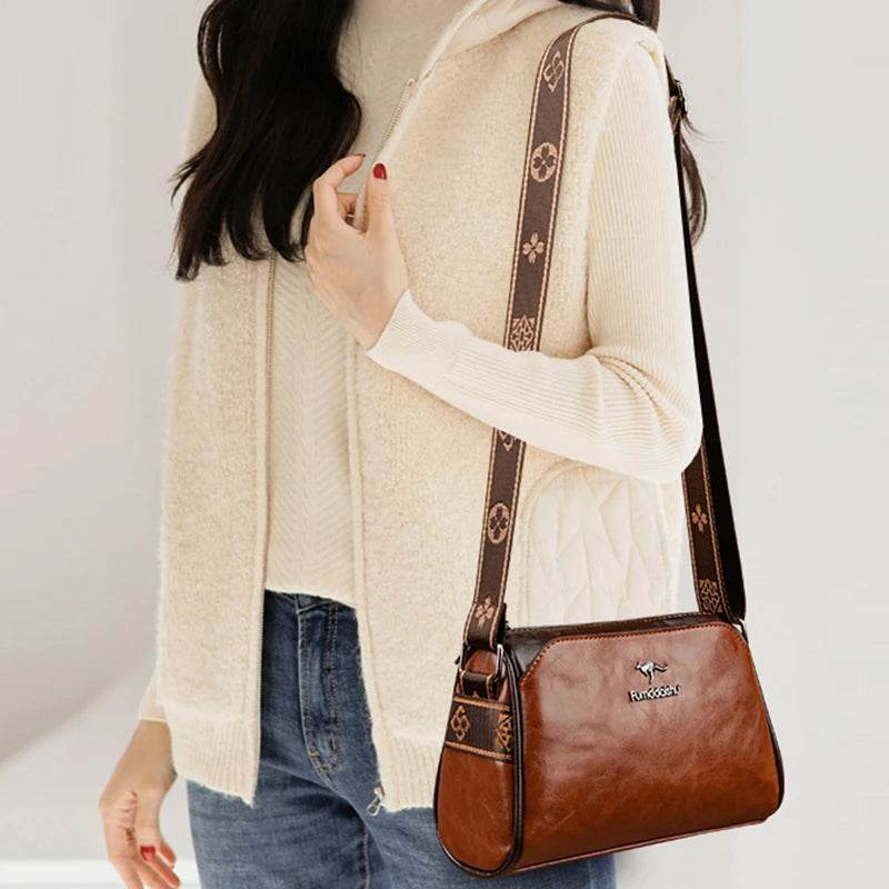 New Genuine High Quality Soft Leather Luxury Purses Crossbody Bag Designer Brand Ladies Shoulder Crossbody Bags 2024 Sac A Main - Imbasat