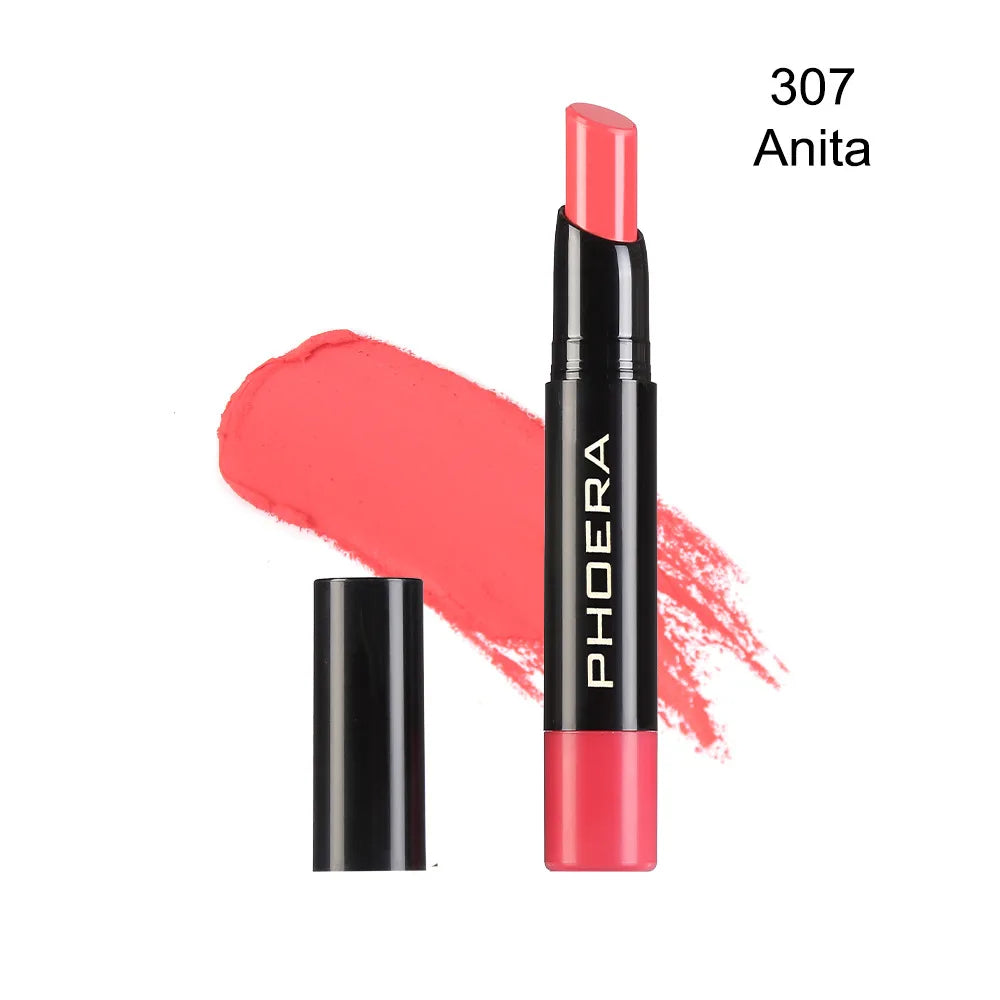 PHOERA 8 Colors New Lipstick Matte Long Lasting Lip Tint Waterproof Non-stick Cup Lip Glaze Red Lip Makeup Beauty Cosmetics