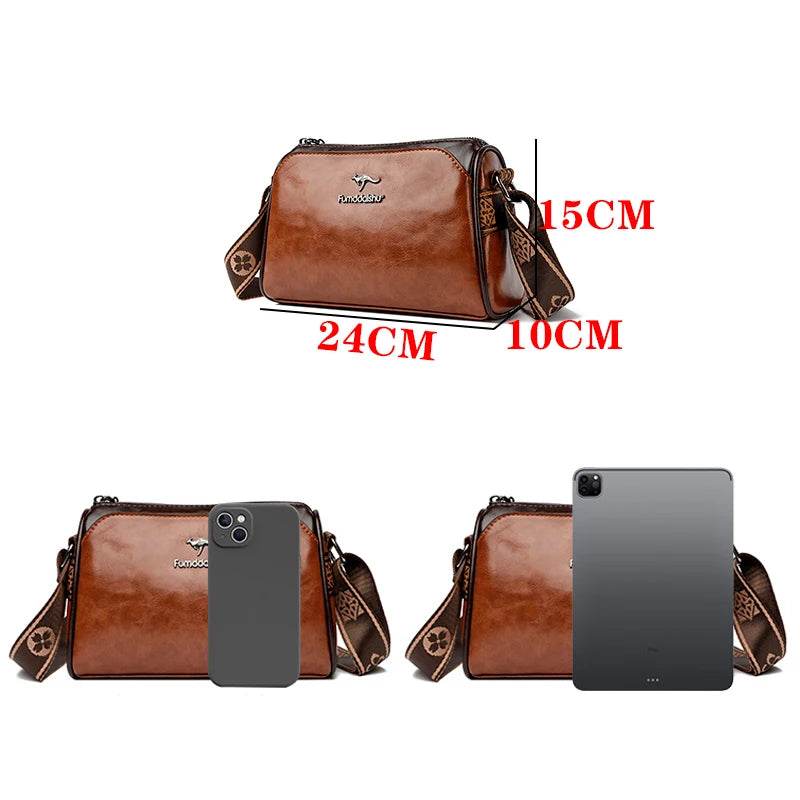 New Genuine High Quality Soft Leather Luxury Purses Crossbody Bag Designer Brand Ladies Shoulder Crossbody Bags 2024 Sac A Main - Imbasat
