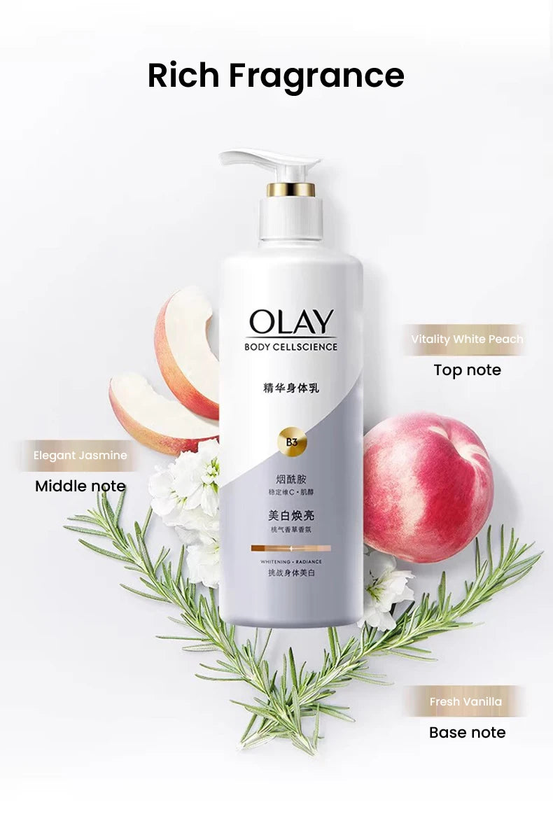Olay Whitening&Moisturizing Body Cream B3+ VitaminC Moisturize Skin VC Essence Nicotinamide Fragrance Olay Body Lotion 260/480ml