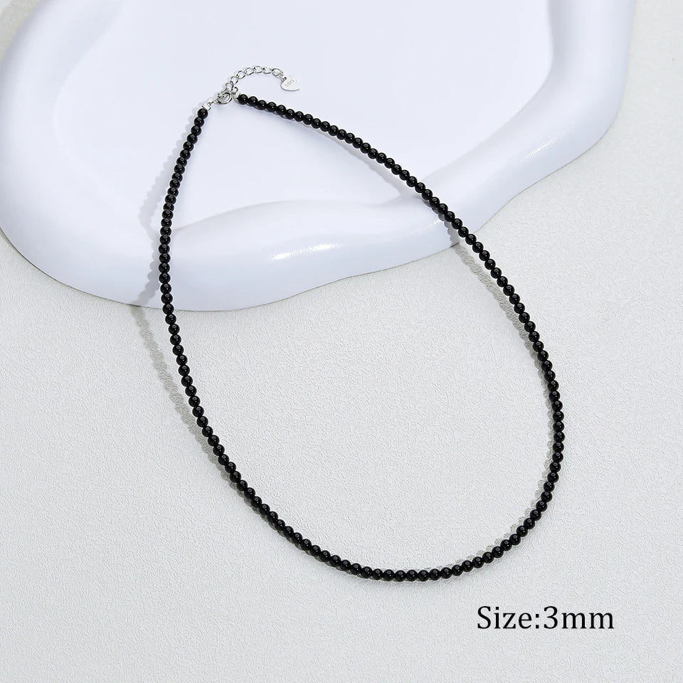 925 Sterling Silver 6mm Pearl Necklace For Women Jewelry On Neck Pearl Bead Choker Cheap Items With Party Gift