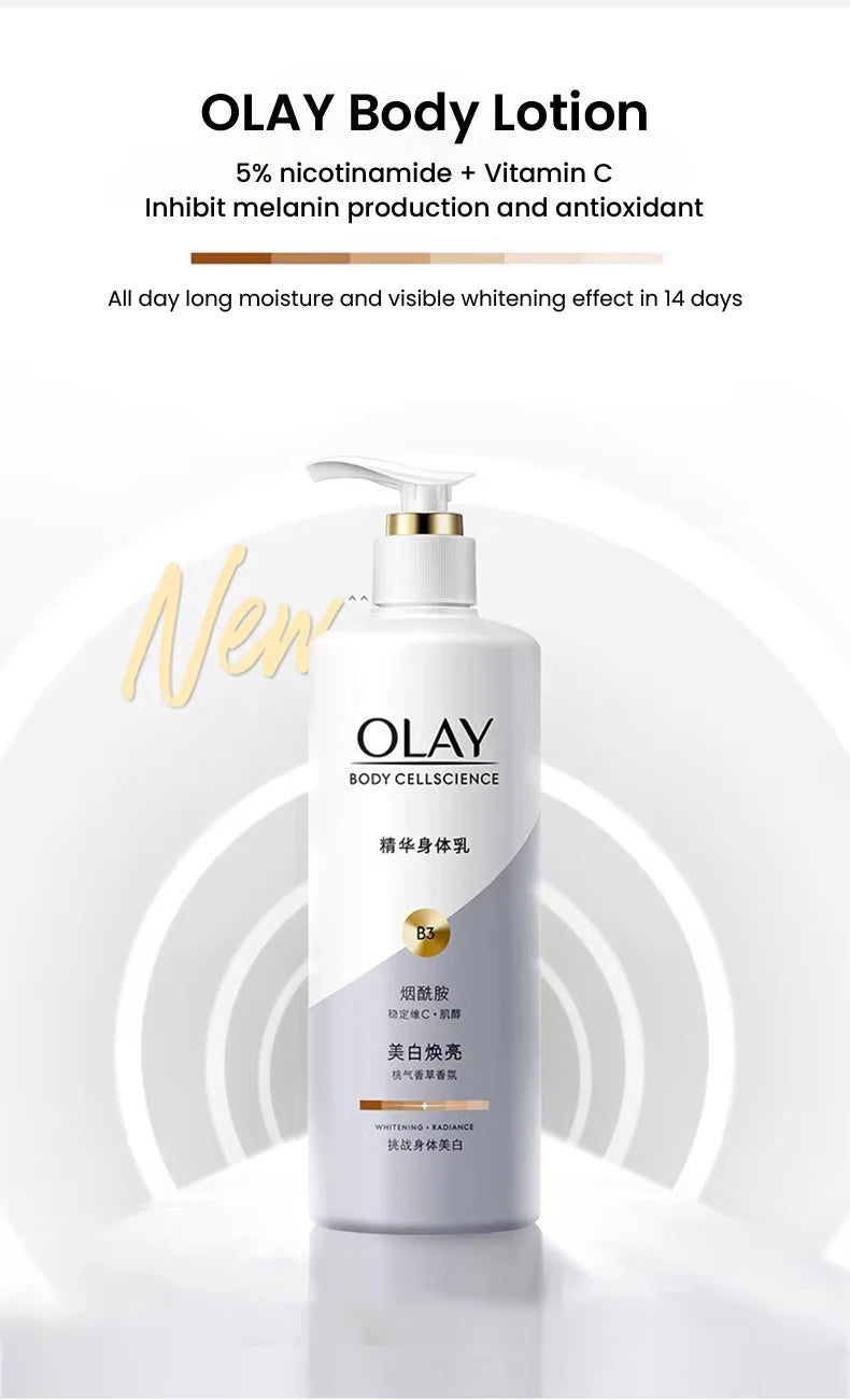 Olay Whitening&Moisturizing Body Cream B3+ VitaminC Moisturize Skin VC Essence Nicotinamide Fragrance Olay Body Lotion 260/480ml