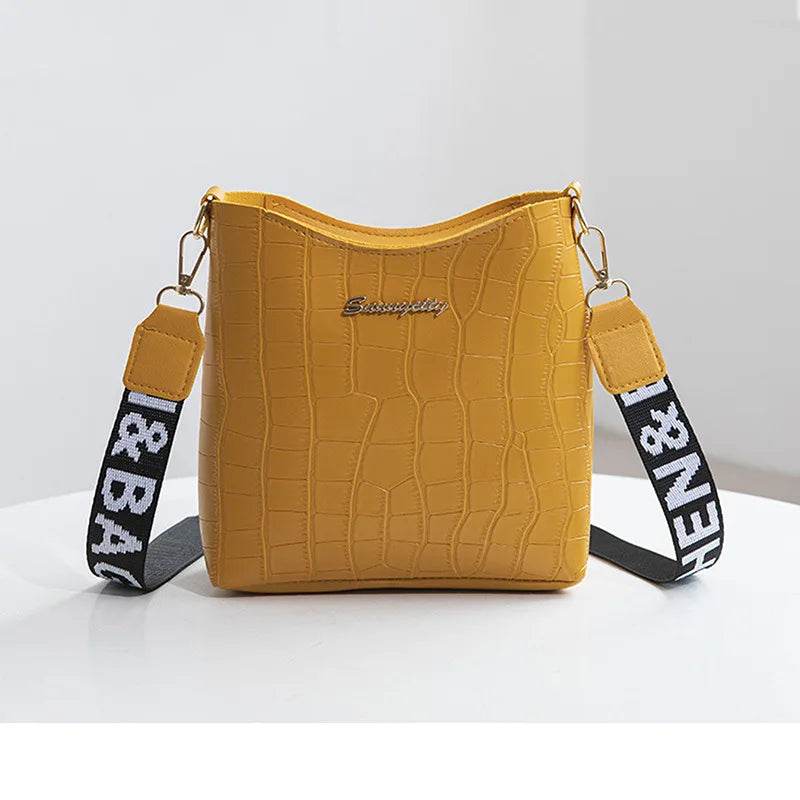 Women Crocodile Pu Leather Messenger Bags Large Capacity Women Bags Handbags Ladies Casual Totes Satchel Women Shoulder Bag - Imbasat