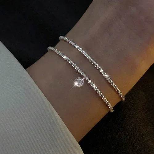 925 Sterling Silver Bracelet Partial Pearls Knots Bracelets for Women Fashion Luxury Design Bead Charm Bracelet Party Jewelry - Imbasat